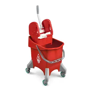 PILE TEC SINGLE MOP BUCKET TROLLEY 30L WITH WRINGER TTS