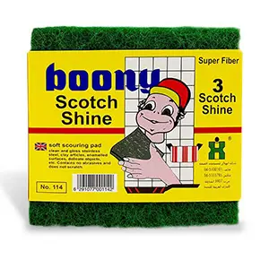 SCOURING PAD GREEN ECOLINE 3PK