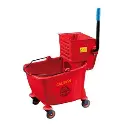 SINGLE MOP BUCKET TROLLEY 32LTRS WITH WRINGER ECOLINE