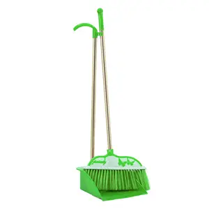 DUST PAN SET WITH LONG HANDLE & BRUSH ECOLINE