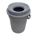 DURABLE ROUND TOP PLASTIC GARBAGE BIN 120L GREY