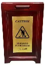 WOODEN CAUTION BOARD CLEANING IN PROGRESS SIGN
