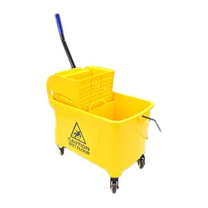 Lacot Mop Bucket with Wringer and Wheels for Easy Cleaning - 20-Liter Yellow - ASIN B0CHF5X3YJ