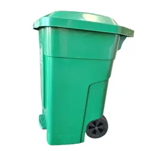 Lacot 70L Large Outdoor Plastic Trash Can With Lid Pedal Garbage Storage Recycling Wheels Bins - Green - ASIN B0CZTFNHCV