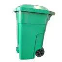 Lacot 70L Large Outdoor Plastic Trash Can With Lid Pedal Garbage Storage Recycling Wheels Bins - Green - ASIN B0CZTFNHCV