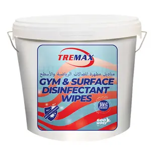 GYM & SURFACE DISINFECTANT WIPES BUCKET 600 WIPES TREMAX