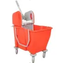 SINGLE BUCKET PARTITION TROLLEY CBT 30L RED ELG