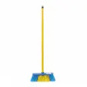 SOFT BROOM ECONOMY WITH YELLOW WOODEN HANDLE ECOLINE FULL SET