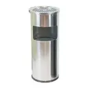 COLOUR STAINLESS STEEL ASHTRAY BIN D25XH61CMS (SILVER)