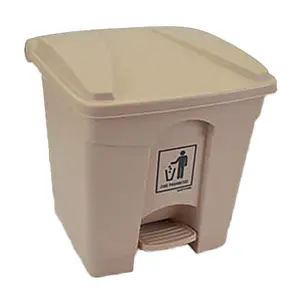 PLASTIC PEDAL BIN ECOLINE (30LTRS, BEIGE)