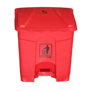 PLASTIC PEDAL BIN ECOLINE (30LTRS, RED)