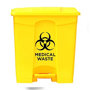 PLASTIC PEDAL BIN ECOLINE (30LTRS, YELLOW)