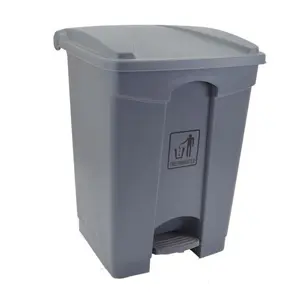 PLASTIC PEDAL BIN ECOLINE (45LTR, GREY)