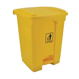 PLASTIC PEDAL BIN ECOLINE (45LTR, YELLOW)