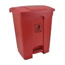 PLASTIC PEDAL BIN ECOLINE (68LTR, RED)