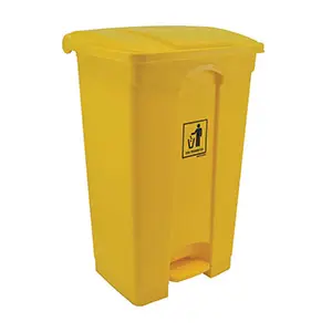 PLASTIC PEDAL BIN ECOLINE (87LTR, YELLOW)