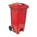 PLASTIC PEDAL BIN ECOLINE (120LTR, RED)