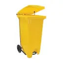 PLASTIC PEDAL BIN ECOLINE (120LTR, YELLOW)