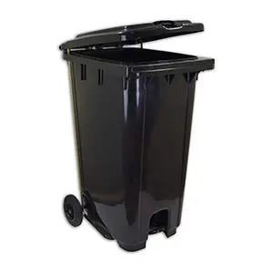 PLASTIC PEDAL BIN ECOLINE (240LTR, BLACK)