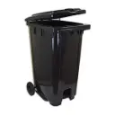 PLASTIC PEDAL BIN ECOLINE (240LTR, BLACK)
