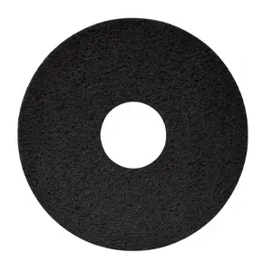 FLOOR SCRUBBING PADS (17", BLACK)