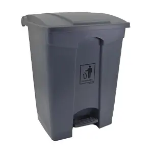 PLASTIC PEDAL BIN ECOLINE (68LTR, GREY)