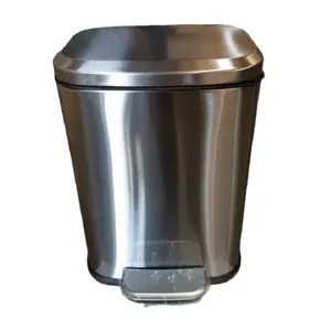 STAINLESS STEEL PEDAL BINS RECTANGLE SOFT CLOSING PROFESSIONAL (6LTRS)