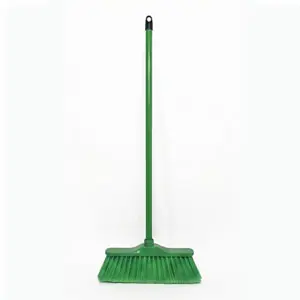 SOFT BROOM HEAD & HANDLE FULL SET (WOODEN HANDLE, GREEN, ECOLINE)