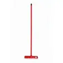 CARPET / WET FLOOR BROOM WITH HANDLE FULL SET (WOODEN HANDLE, RED, ITALY)
