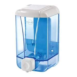 [C000869] MANUAL LIQUID SOAP DISPENSER TRANSPARENT BLUE 500ML 3420-1 PALEX