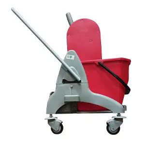 SINGLE MOP BUCKET TROLLEY 25L WITH WRINGER PROFESSIONAL