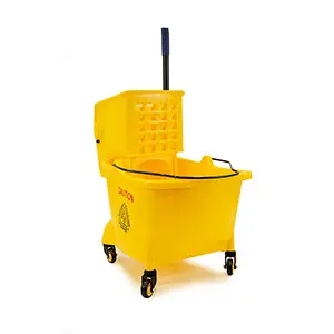 SINGLE MOP BUCKET TROLLEY 24 LTR YELLOW ECOLINE