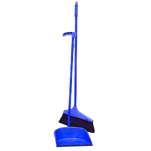 DUST PAN SET WITH LONG HANDLE & BRUSH ECOLINE