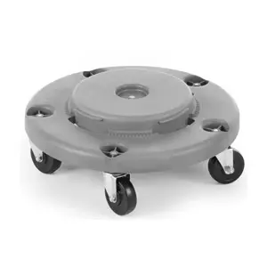 [J001752] BASE WITH WHEELS FOR DURABLE ROUND TOP BIN 120L GREY