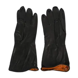 [D000155] RUBBER GLOVES HEAVY DUTY BLACK EXTRA LARGE 12X1PK