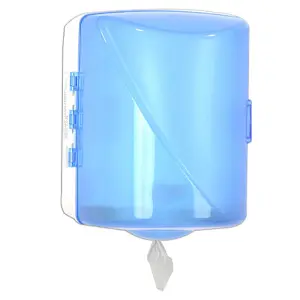 [P000338B] Center Pull Maxi Roll Tissue Dispenser ABS Plastic with Key Lockable for Security - Blue - ASIN B0C1NY191Y