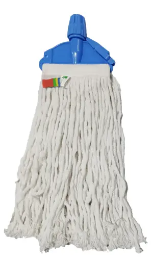 [J002197GEM] KENTUCKY MOP CUT END 350G WHITE BAND WITH BLUE CLIP PROFESSIONAL