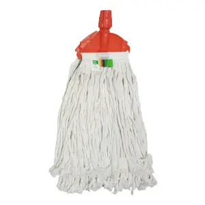 [J002198GEM] KENTUCKY MOP CUT END 350G WHITE BAND WITH RED CLIP PROFESSIONAL