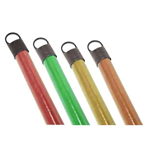 [J002331] ALUMINIUM HANDLE 150CMS H+T WITH GREEN CAP PROFESSIONAL YH