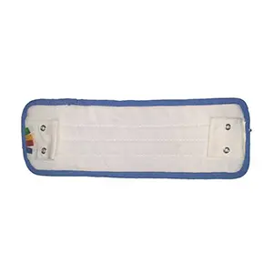 [J000363] MICROFIBER FLAT MOP FLAP&RING 40 CM SLEEVES POCKET (BLUE)