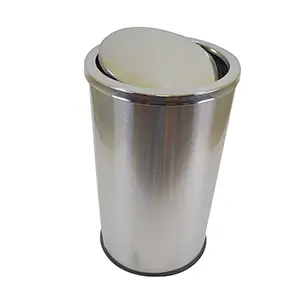 [J000635COL] STAINLESS STEEL SWING TOP BIN ECOLINE (30LTRS)