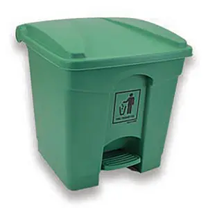 [J000667] PLASTIC PEDAL BIN ECOLINE (30LTRS, GREEN)