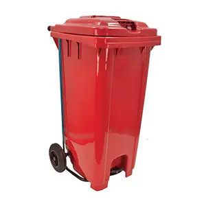 [J000705] PLASTIC PEDAL BIN ECOLINE (120LTR, RED)
