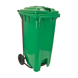 [J000707] PLASTIC PEDAL BIN ECOLINE (120LTR, GREEN)