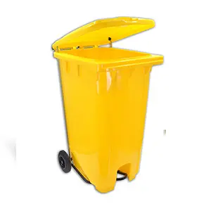 [J000712] PLASTIC PEDAL BIN ECOLINE (240LTR, YELLOW)